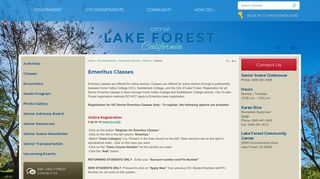 Emeritus Classes | Lake Forest, CA - Official Website