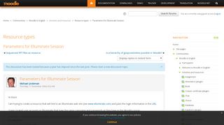 Moodle in English: Parameters for Elluminate Session - Moodle.org