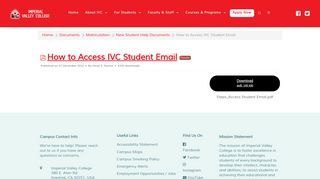 How to Access IVC Student Email - Imperial Valley College - Imperial ...
