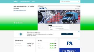 welcome.iveco.com - Iveco Single Sign On Portal (L... - Welcome Iveco