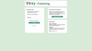 Log In - Ivey Publishing