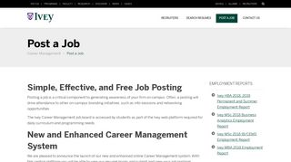 Post a Job | Recruit Today. Hire for Tomorrow - Ivey Business School