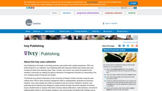 Case collection: Ivey Publishing | The Case Centre, for educators