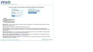 My IVIS - Sign In page - International Veterinary Information Service ...