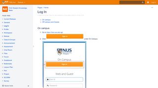 Log In - IVLE Student Knowledge Base - Wiki.nus