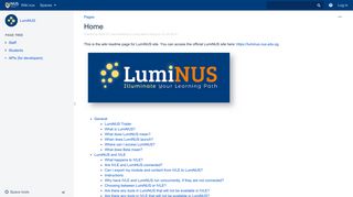 Home - LumiNUS - Wiki.nus