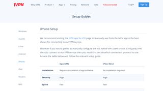 VPN for iPhone Setup Guides - iVPN