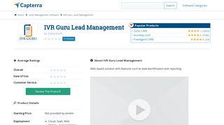 IVR Guru Lead Management Reviews and Pricing - 2019 - Capterra
