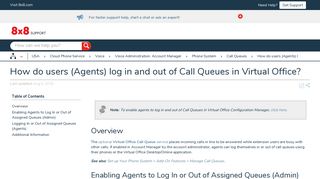 How do users (Agents) log in and out of Call Queues in Virtual Office ...