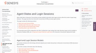 Agent States and Login Sessions - Genesys Documentation