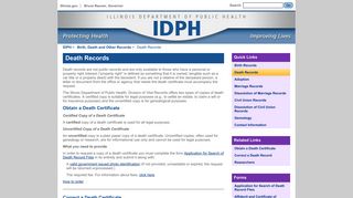 Death Records - Illinois Department of Public Health