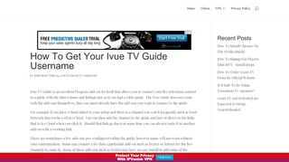 How To Get Your Ivue TV Guide Username - Streamer Tips