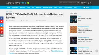 IVUE 2 TV Guide Kodi Add-on: Installation and Review - AddictiveTips