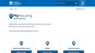 MyHousing | Family & Community Services