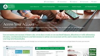 Access Your Account | Waddell & Reed