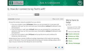 How do I connect to Ivy Tech's wifi? - LibAnswers