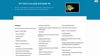 IVY TECH COLLEGE SUCCESS 112 | Simple Book Production