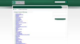 Campus Connect Sitemap - Ivy Tech Community College