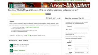 What is MyIvy, and how do I find out what my username and password ...