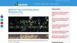 IW4PLAY: Play Call Of Duty Online Multiplayer Free - NairaTips