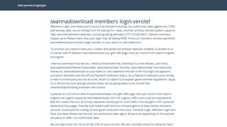 iwannadownload members login verotel - mockcufmeta.ga