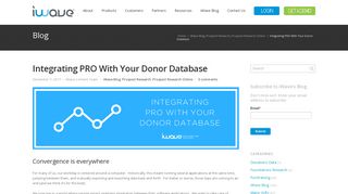 Integrating PRO With Your Donor Database - iWave Information Systems