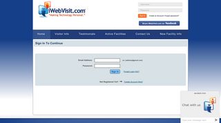 Sign In - iWebVisit Visit Scheduling