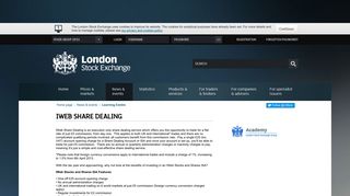 IWeb Share Dealing - London Stock Exchange