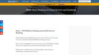 IWEB Share Dealing Account Review and Ranking – AdvisoryHQ
