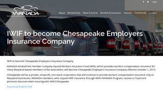 IWIF to become Chesapeake Employers Insurance Company | WANADA