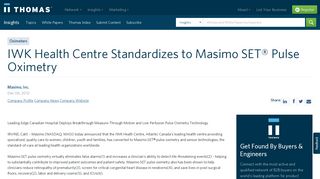 IWK Health Centre Standardizes to Masimo SET® Pulse Oximetry
