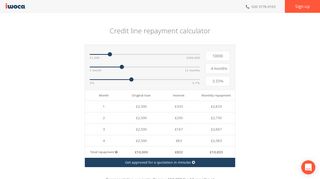 iwoca - Loan repayment calculator