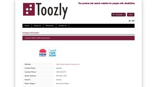 Job Search - I work for NSW | NSW Government - Toozly