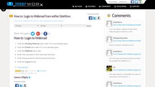 How to: Login to Webmail from within SiteWorx | InterWorx