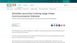 WowWe Launches Cutting-edge Video Communication Website