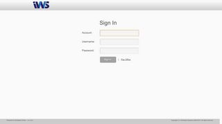 Rostering Login Page - IWS