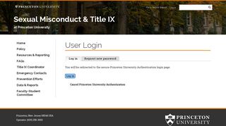 User Login | Sexual Misconduct & Title IX