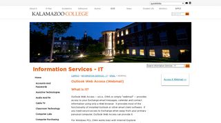 Information Services - IT: Outlook Web Access (Webmail). Kalamazoo ...