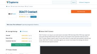 IXACT Contact Reviews and Pricing - 2019 - Capterra
