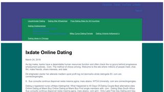Ixdate Online Dating - ayavagroup