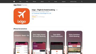 ixigo - Flight & Hotel booking on the App Store - iTunes - Apple