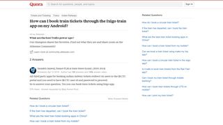 How to book train tickets through the Ixigo train app on my ...