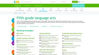 IXL | Learn 5th grade language arts