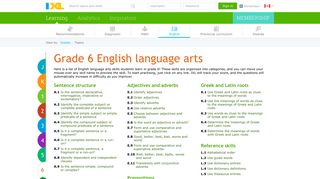 IXL | Learn grade 6 English language arts