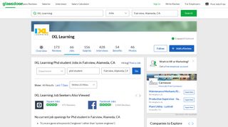 IXL Learning Phd student Jobs in Fairview, Alameda, CA | Glassdoor