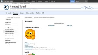 Just for Kids- curriculum websites / 2nd Grade Websites