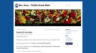 Grade 6 IXL Due Dates | Mrs. Hara – 7th/8th Grade Math - KS Blogs
