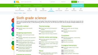 IXL | Learn 6th grade science