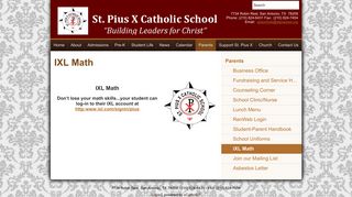 IXL Math | St. Pius X Catholic School | San Antonio, TX