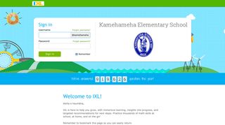 IXL - Kamehameha Elementary School